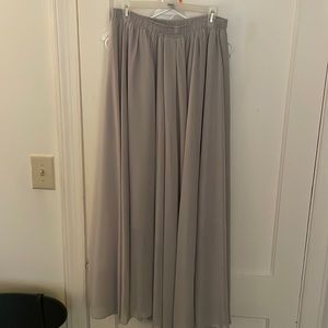 Grey chiffon skirt